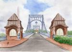 Postcard DIN-A6 Foil magnet Kaiser-Wilhelm-Bridge WHV5